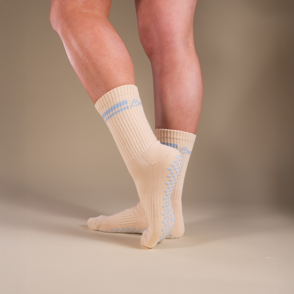 Grip Socks (Crew) - Azure
