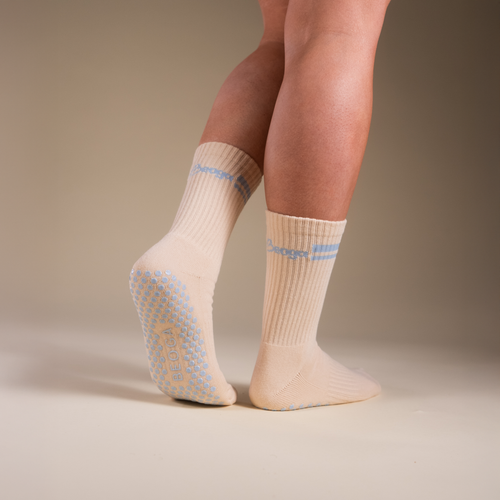 Grip Socks (Crew) - Azure